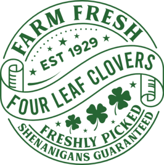 farm fresh four leaf clovers, saint patricks day - free svg file for members
