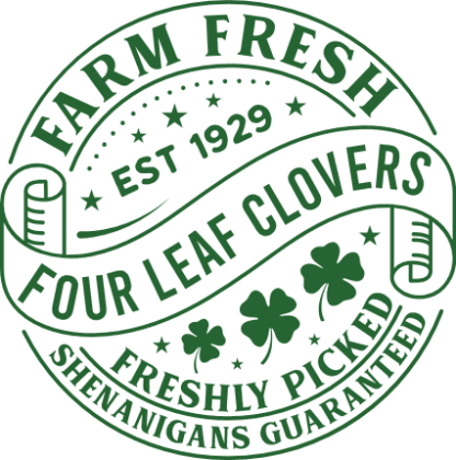 farm fresh four leaf clovers, saint patricks day - free svg file for members