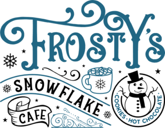 frostys snowflake cafe, christmas - free svg file for members