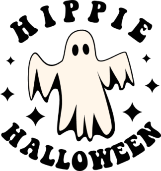 hippie halloween, ghost - free svg file for members