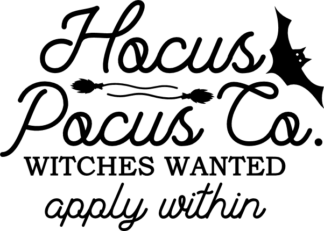 hocus pocus co, halloween - free svg file for members