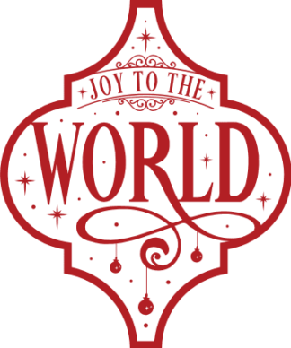 joy to the world, christmas ornament - free svg file for members