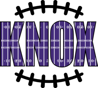 knox sign and ball laces, american footbal fan - free svg file for members