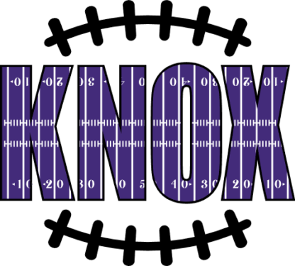 knox sign and ball laces, american footbal fan - free svg file for members