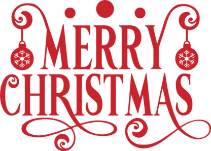 merry christmas sign with decorations - free svg file for members