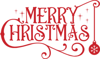 decorated merry christmas sign - free svg file for members