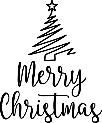 merry christmas sign and tree - free svg file for members - SVG Heart