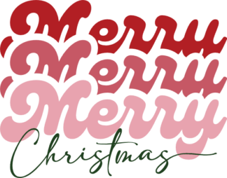 triple merry christmas sign - free svg file for members