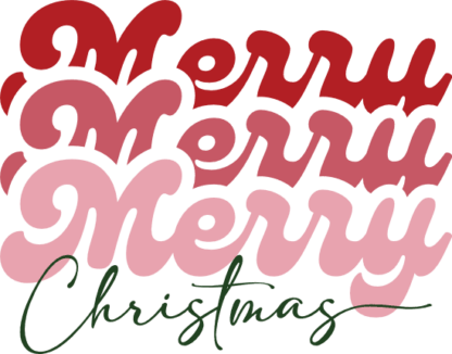 triple merry christmas sign - free svg file for members