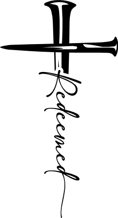 redeemed sign, cross, nail, christian - free svg file for members