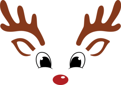 cute reindeer face, christmas - free svg file for members