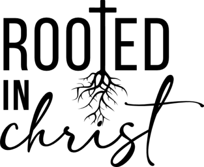 rooted in christ, christian religious free svg file