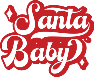 santa baby, christmas baby onesie - free svg file for members