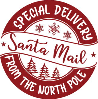 santa mail, christmas - free svg file for members