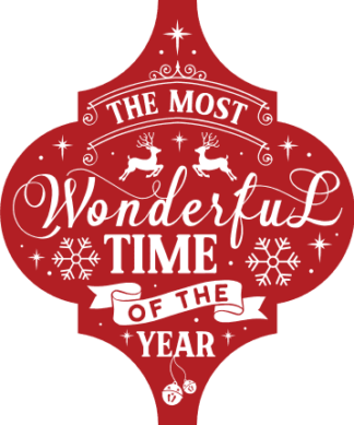 the most wonderful time of the year, christmas ornament - free svg file for members