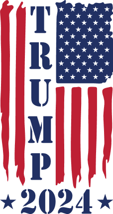 trum support 2024, USA flag, politics - free svg file for members