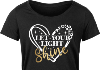 let your light shine, heart with leopard spots - free svg file for members