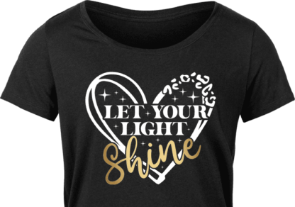 let your light shine, heart with leopard spots - free svg file for members