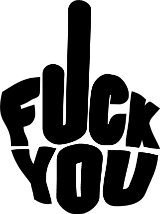 fuck you sign, middle finger - free svg file for members