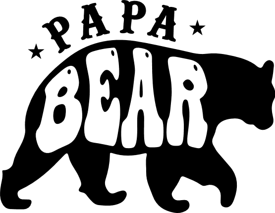 papa bear - free svg files for members - SVG Heart