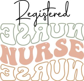 registered nurse, stacked text, echo words - free svg files for members