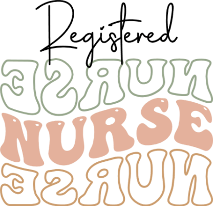 registered nurse, stacked text, echo words - free svg files for members