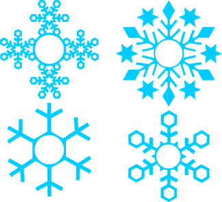 snowflakes bundle, winter free svg file clipart images