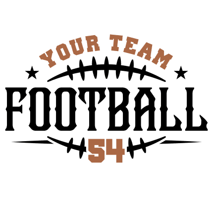 american football team fan, custom text - free svg file for members
