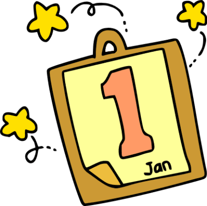 1st january label tag, new year free svg files clipart image