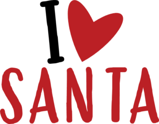 I love santa, heart, christmas free svg file