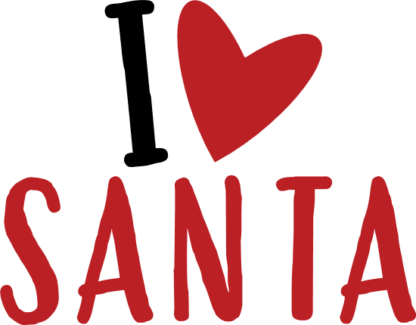 I love santa, heart, christmas free svg file