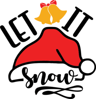 let it snow, santa hat, winter, christmas free svg files