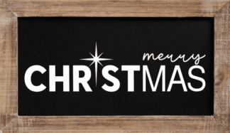 merry christmas sign with bethlehem star - free svg files for members