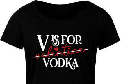 V is for valentine vodka, funny valentines day - free svg file for members