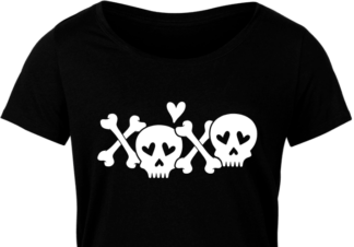 XOXO, skulls and crossed bones, valentines day - free svg file for members
