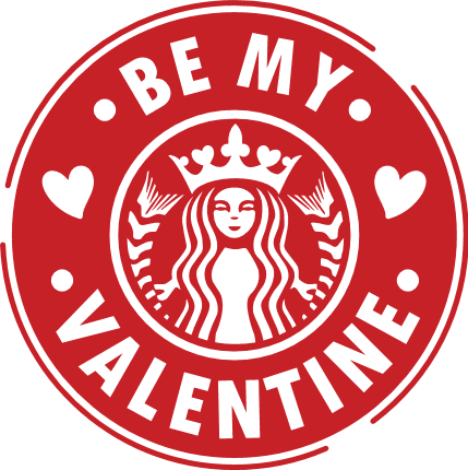 be my valentine, tumbler, coffee cup design, valentines day - free svg file for members