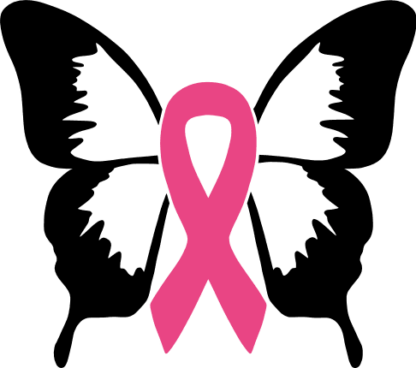 cancer awareness, ribbon and butterfly free svg file