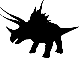 dinosaur triceratops silhouette free svg file