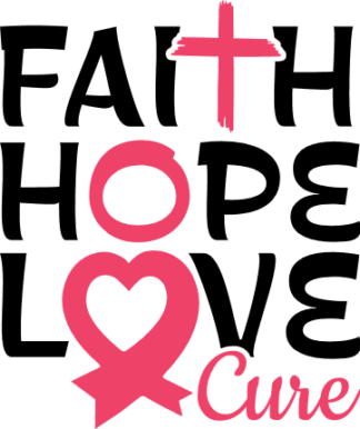 faith hope love cure, cancer awareness - free svg file for members