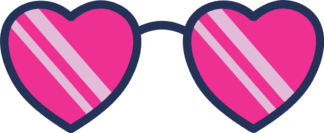 love heart shaped sunglasses, valentines day free svg file