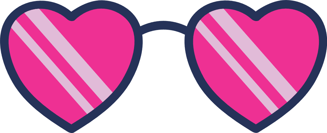 Love Heart Shaped Sunglasses, Valentines Day Free Svg File | SVG Heart