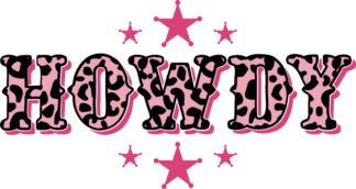 howdy with stars, country, cow girl sign - free svg file for members
