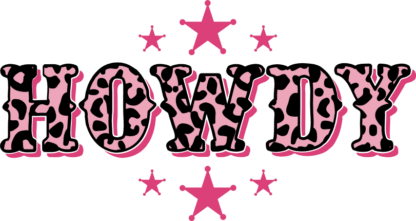 howdy with stars, country, cow girl sign - free svg file for members