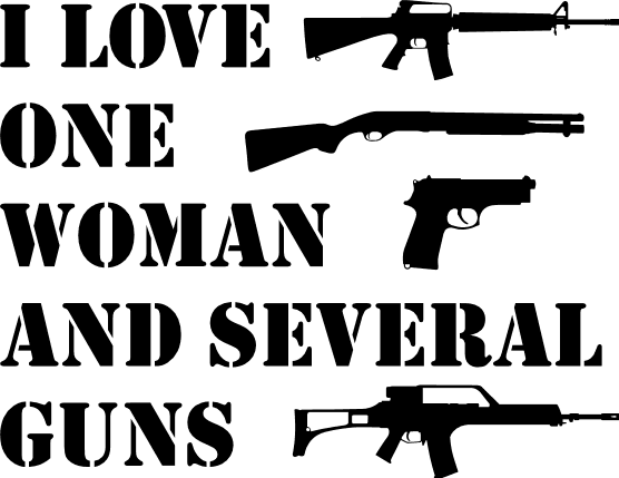 I love one woman and several guns - free svg file for members - SVG Heart