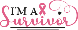 I am survivor, breast cancer awareness - free svg file for members