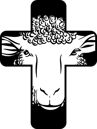 lamb and christian cross, religious - free svg files for members