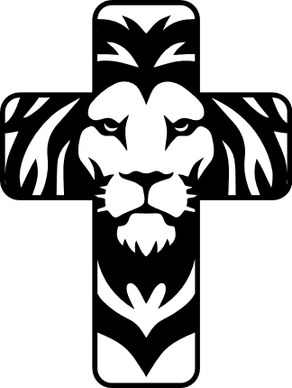 lion of judah, cross, religious - free svg file for members