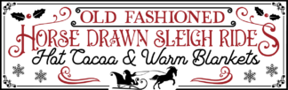 old fashioned horse drawn sleigh rides - free svg file for members