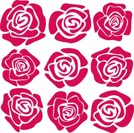 rose flower blooms bundle free svg files - SVG Heart