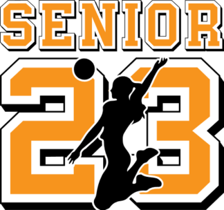 Senior 2023, Volleyball -  free svg file for members